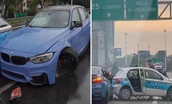 Triple choque en la General Paz: un BMW fuera de control provocó caos en Saavedra