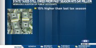 State taxes still owed from past season hits $41 million