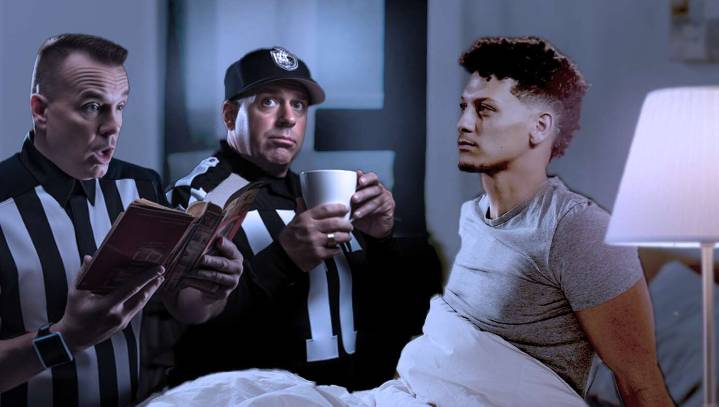 NFL Refs Follow Patrick Mahomes To His House, Get Him A Glass Of Warm Milk, Tuck Him In, Read Him A Story, Give Him A Little Kiss