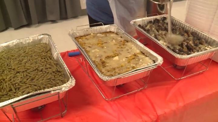 Memfeast event handing out meals and hope