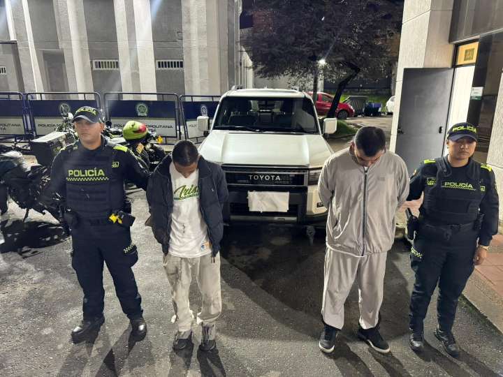 Capturados ladrones de carros tras una persecución en Bogotá
