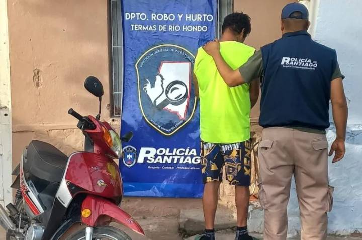 Allanamiento por robo en Las Termas: detienen al sospechoso, secuestran una moto y varios elementos