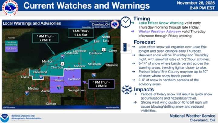 How much snow should you expect on Thanksgiving Day? See latest forecast