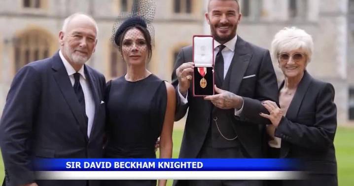 David Beckham knighted by King Charles III at Windsor Castle
