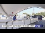Tampa Bay Lightning donate ice for outdoor rink at Winter Village in Tampa