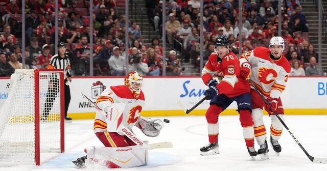 Kadri helps Flames beat Panthers 5-3, Cup champs lose fourth in six home games