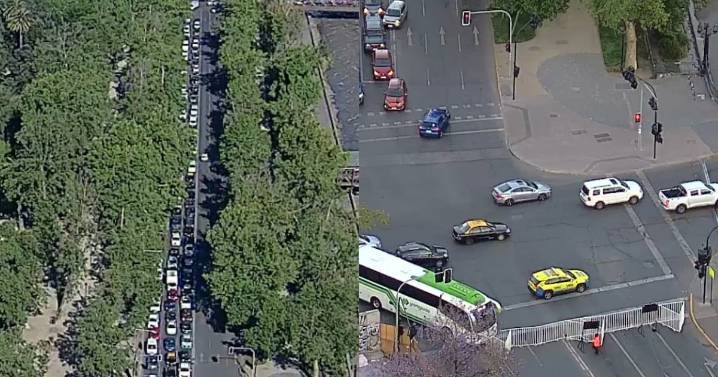 Alta congestión en Providencia: cierre de campaña de Kaiser provoca desvíos y cortes que se extenderán hasta madrugada del jueves
