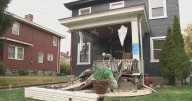 Part of Brighton Heights home condemned after car slams into porch