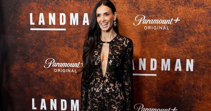 Demi Moore Wows in Sheer Lace Dress