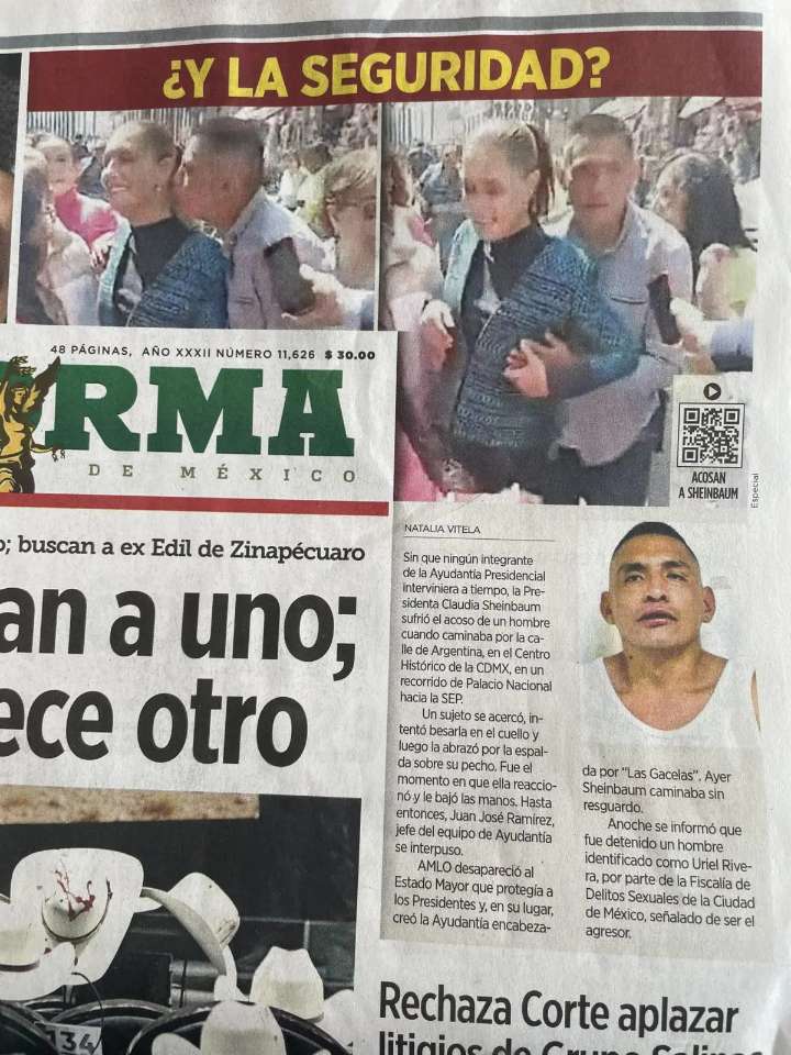 Reforma se disculpa con Sheinbaum tras polémica por portada considerada ofensiva “Una disculpa a la mujer agraviada”