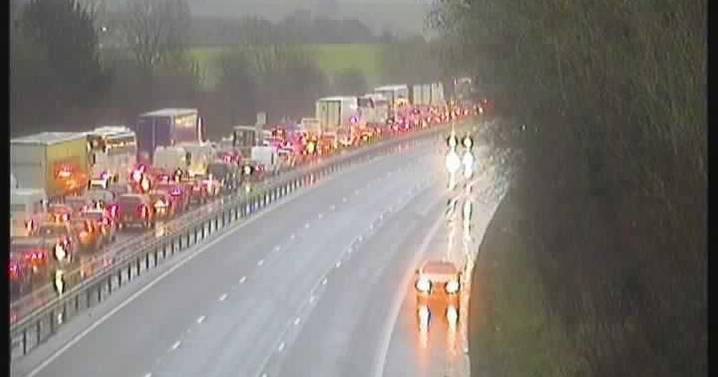 M4 traffic live: Crash involving multiple vehicles brings motorway to a standstill