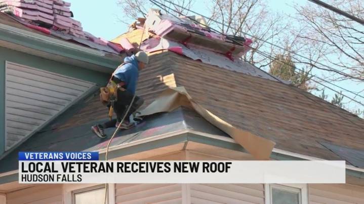 Local veteran receives a new roof