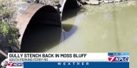 Moss Bluff residents say smelly runoff has returned to gully for third year