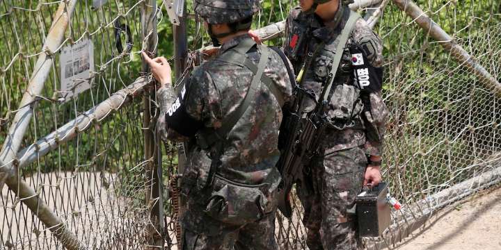Una explosión en la zona desmilitarizada que separa a las dos Coreas dejó herido a un oficial militar surcoreano