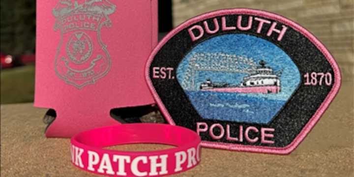Duluth Police Department participates in Pink Patch Project, raises nearly $1K