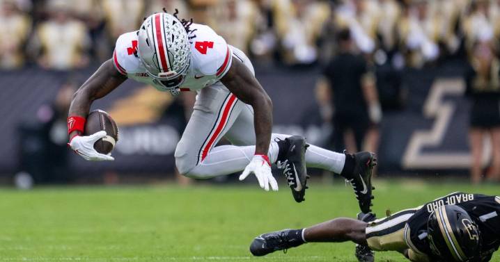 Top-ranked Ohio State faces Rutgers with uncertainty over star receivers