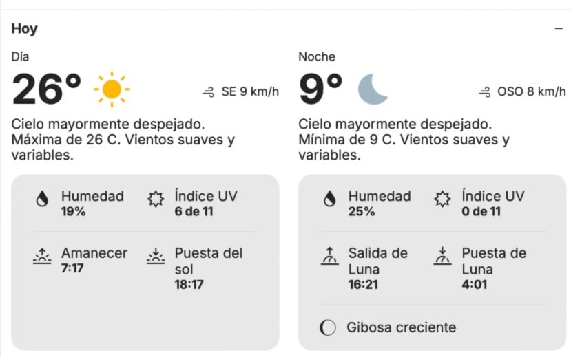 Chihuahua amanece con 8 °C y ambiente fresco por el paso del Frente Frío 12