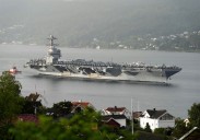 U.S. aircraft carrier nears Venezuela in flex of American military power