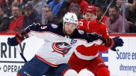 Alex DeBrincat scores in overtime as the Red Wings beat the Blue Jackets 4