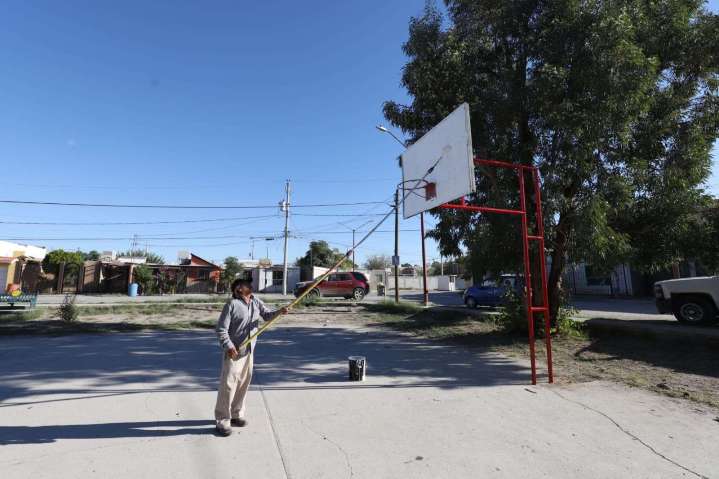 Realizan mantenimiento en el Parque Estación Mata Ortiz