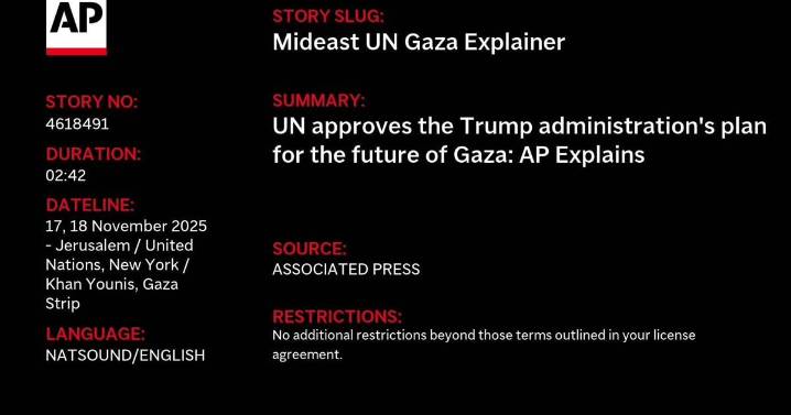 UN approves Trump plan for the future of Gaza