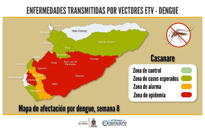 Los más afectados por el Dengue en Casanare son los menores de 18 años