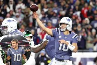 Drake Maye hears 'MVP' chants after leading Patriots past Jets