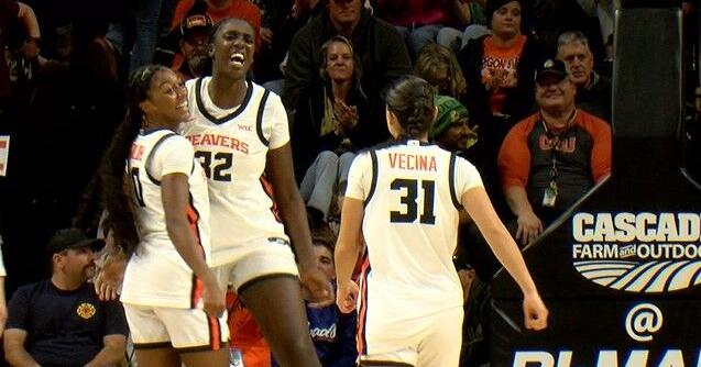 WBB: 'Double Trouble' Beavers power past Utah State to move to 4