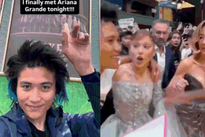 Intruso se lanza sobre Ariana Grande en Singapur y así reaccionó Cynthia Erivo