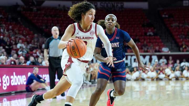 Aaliyah Chavez stats for OU women's basketball vs Belmont in opener