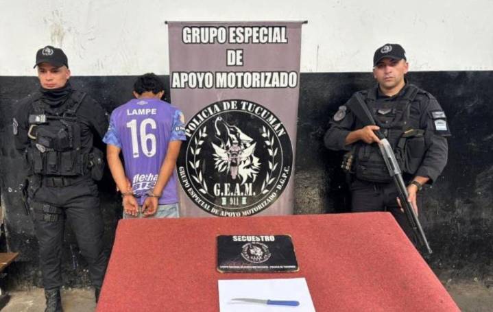 Una mujer sorprendió a un ladrón entrando a su casa con un cuchillo