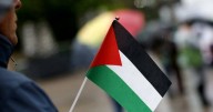 Supporters fly flag for Palestine in show of heart