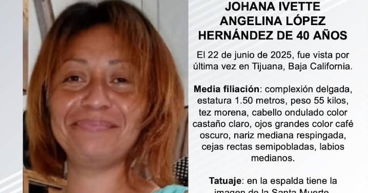 Se busca a Johana Ivette Angelina López Hernández de 40 años