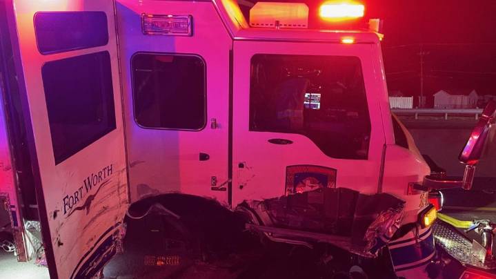 Truck collides into Fort Worth fire engine early Saturday morning, officials say