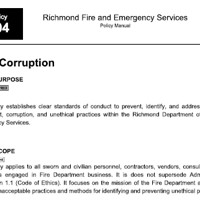 Read the Richmond fire department's anti