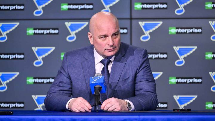 Blues’ Jim Montgomery credits ‘best player’ in road win vs. Sabres