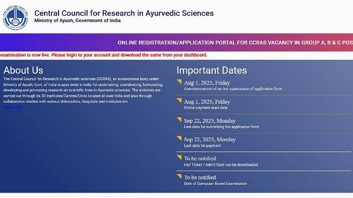 CCRAS Group A, B And C Admit Card 2025 Issued; Here’s How To Check