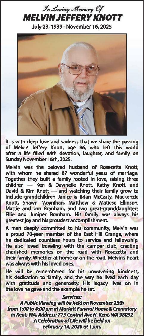 Melvin Knott | Obituary