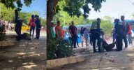 Investigan a auxiliar de Policía por agresión a hombre en condición de calle en Santa Marta Ciudadanos denuncian el hecho y exigen sanciones