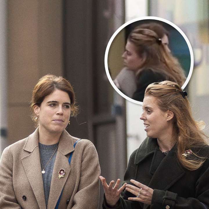 Princesses Beatrice & Eugenie Hug After Father Andrew's Titles Are Stripped