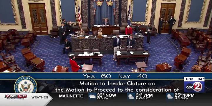 Vote to reopen the government is expected Monday night