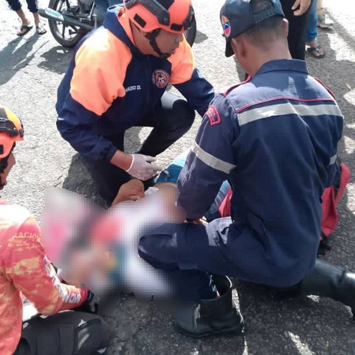 Motorizada sufrió accidente en la avenida Las Flores