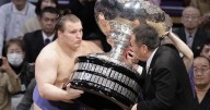 Ukraine-born sumo wrestler Aonishiki is the first from his country to win a top championship