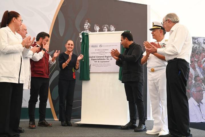"Nuestro movimiento está fuerte" afirma Sheinbaum en Chiapas; inaugura hospital de especialidades