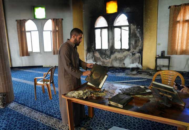 West Bank mosque torched amid surge in Israeli settler violence