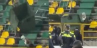 Barrista del Real Cartagena quedó atrapado en un contenedor de basura en medio de incidentes en estadio Jaime Morón