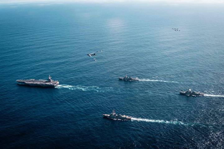 USS Gerald R. Ford, el mayor portaaviones de EE. UU., despliega su poderío en el Caribe