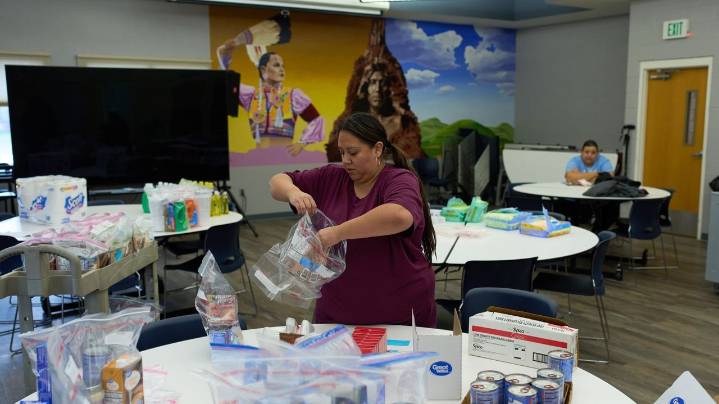 College students, stressed about federal food aid uncertainty, look to campuses for support