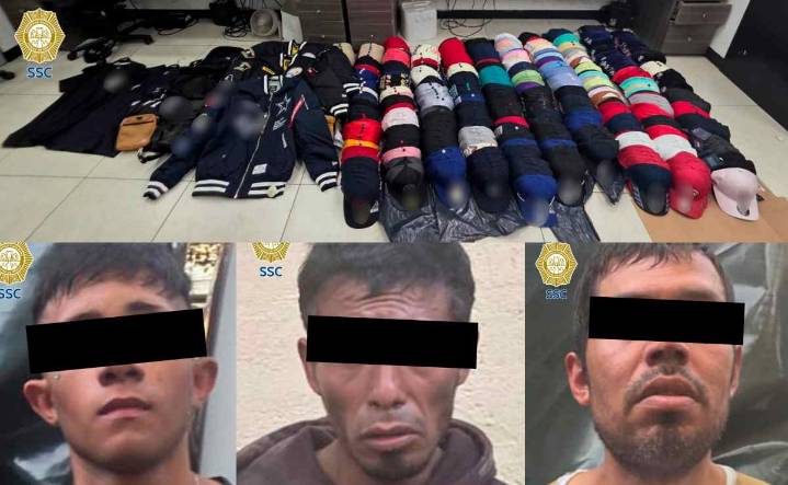 Tres sujetos amagan a empleados de una tienda en la Roma y los detienen con botín de 500 mil pesos en ropa