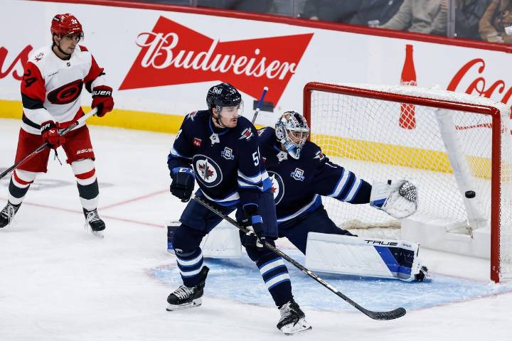 Hellebuyck-less Jets fall 4-3 to Hurricanes